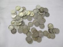 US Silver Roosevelt Dimes various dates/mints 80 coins