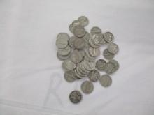 US Silver Mercury Dimes all 1940's various dates/mints 50 coins