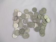US Silver Roosevelt Dimes- various dates/mints 60 coins