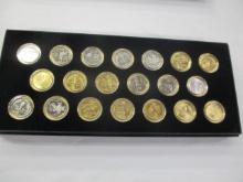 US Quarters 2000 Gold and Platinum Layered 20 coins