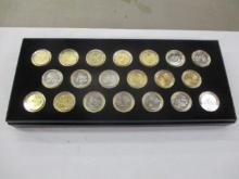 US Quarters 2002 Gold and Platinum Layered 20 coins