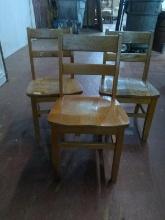 Collection 3 Oak Child's Chairs