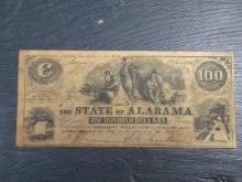 Confederate Note-State of Alabama 100