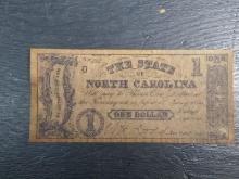 Confederate Note-State of North Carolina One
