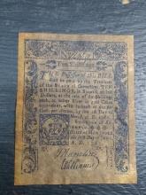 Antique Paper Money-Ten Shillings Connecticut