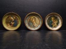 Religious Icon-(3) Florentia Hand painted Wooden Plaques