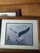 Artwork-Framed and Matted Print-On Eagles' Wings