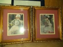 Artwork-Pair Framed & Matted Double Matted Prints-Belles of the Ball