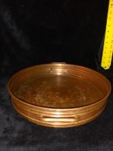 Smith and Hawken Round Copper Tray
