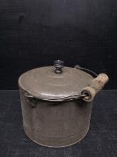 Vintage Aluminum  Ball Handle Pail