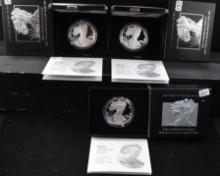 2023, (2) 2024 AMERICAN EAGLE PROOF SILVER COINS