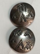Sterling Silver Antique Native Buttons Very Old 7.8+ Grams