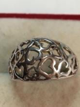Sterling Silver 925 Heart Ring 3 Grams Size 7
