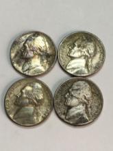 Silver War Nickel Lot Of 4 Coins Average