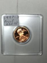 Lincoln Cent Proof 1997 S Red Cam 70? In Plastic Case