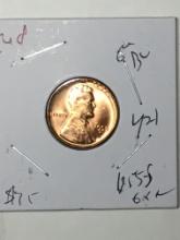 Lincoln Wheat Cent 1955 S Gem Red