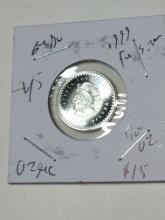 Aztec Silver Coin .999 Fine 1/10th oz Gem