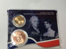 Monroe Presidential Dollar With 1st Spouse Medal