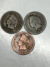 3- 1887 Indian Head Cent