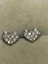 .925 Sterling Silver Heart Earrings 