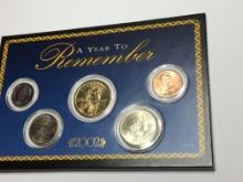 2002 A Year To Remember 5 Coin Set