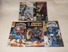 Five Marvel Captain America Comics