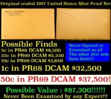 ***Auction Highlight*** Original sealed 1957 United States Mint Proof Set (Fc)