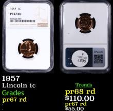 Proof NGC 1957 Lincoln Cent 1c Graded pr67 rd By NGC