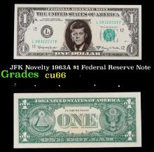 JFK Novelty 1963A $1 Federal Reserve Note Grades Gem+ CU