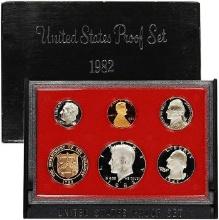 1982 United States Mint Proof Set 5 coins No Outer Box