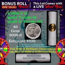 1-5 FREE BU Jefferson rolls with win of this 2006-d 40 pcs World Reserve Monetary Exchange $2 Nickel