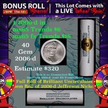 1-5 FREE BU Jefferson rolls with win of this 2006-p 40 pcs World Reserve Monetary Exchange $2 Nickel