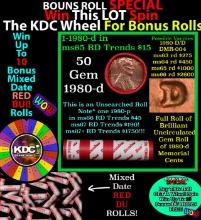 INSANITY The CRAZY Penny Wheel 1000s won so far, WIN this 1980-d BU RED roll get 1-10 FREE