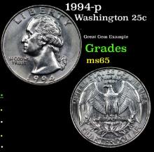 1994-p Washington Quarter 25c Grades GEM Unc