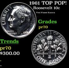 Proof 1961 Roosevelt Dime TOP POP! 10c Graded pr70 BY SEGS