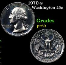 Proof 1970-s Washington Quarter 25c Grades GEM++ Proof