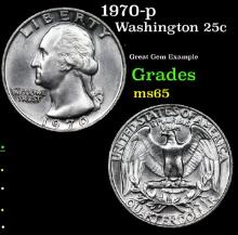 1970-p Washington Quarter 25c Grades GEM Unc