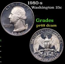 Proof 1980-s Washington Quarter 25c Grades GEM++ Proof Deep Cameo