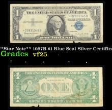 **Star Note** 1957B $1 Blue Seal Silver Certificate Grades vf+