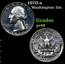 Proof 1970-s Washington Quarter 25c Grades GEM++ Proof