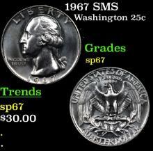1967 SMS Washington Quarter 25c Grades sp67