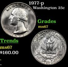 1977-p Washington Quarter 25c Grades GEM++ Unc