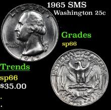 1965 SMS Washington Quarter 25c Grades sp66