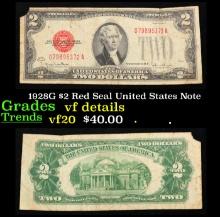 1928G $2 Red Seal United States Note Grades vf details