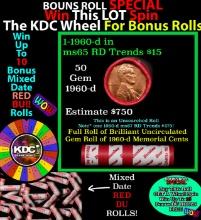 INSANITY The CRAZY Penny Wheel 1000s won so far, WIN this 1960-d BU RED roll get 1-10 FREE