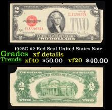 1928G $2 Red Seal United States Note Grades xf details