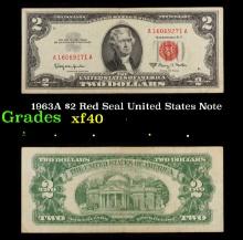 1963A $2 Red Seal United States Note Grades xf