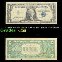 **Star Note** 1957B $1 Blue Seal Silver Certificate Grades vf+