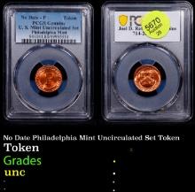 PCGS No Date Philadelphia Mint Uncirculated Set Token Graded unc By PCGS