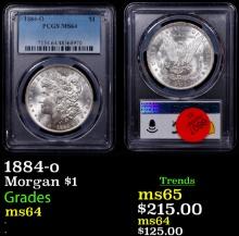 PCGS 1884-o Morgan Dollar 1 Graded ms64 By PCGS